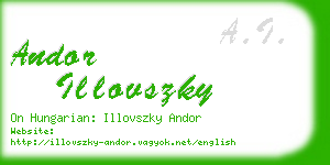 andor illovszky business card